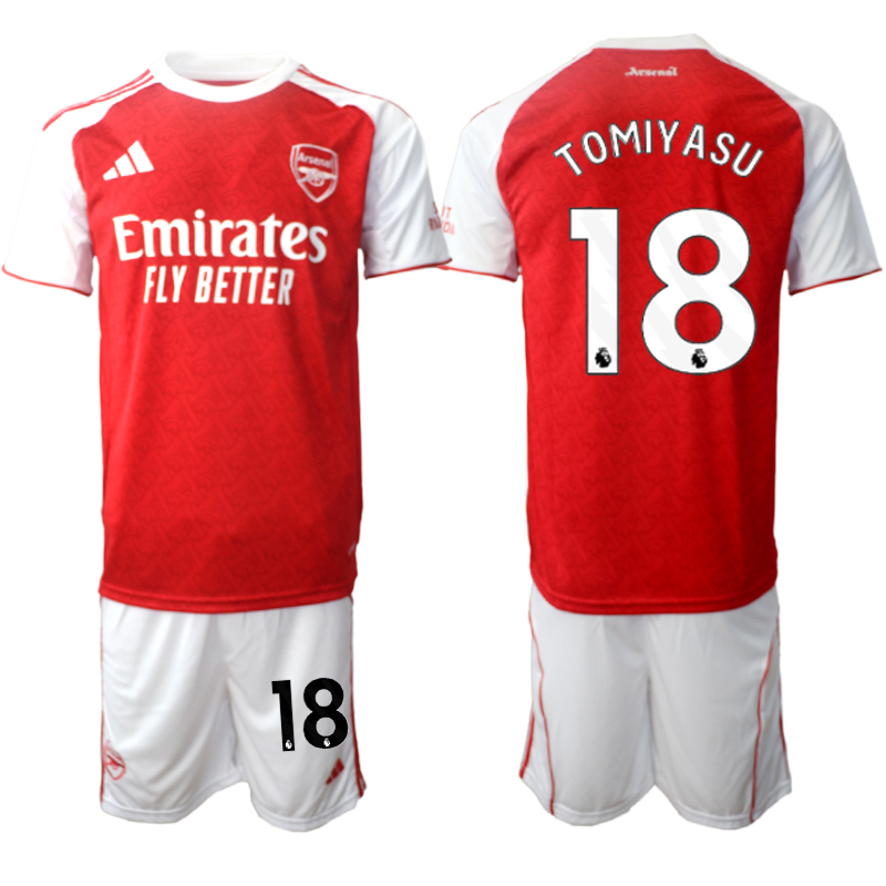 Men 2025-2026 Club Arsenal home red #18 Soccer Jersey 01